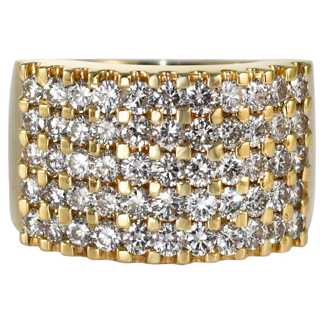Bague cocktail en or jaune 14K avec diamant 1.50ct