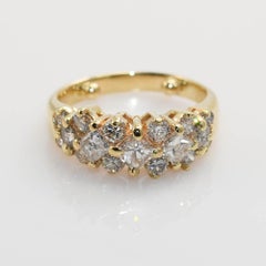 14 Karat Gelbgold Diamant-Cocktailring, 1,50 Karatdw, 4,8 g