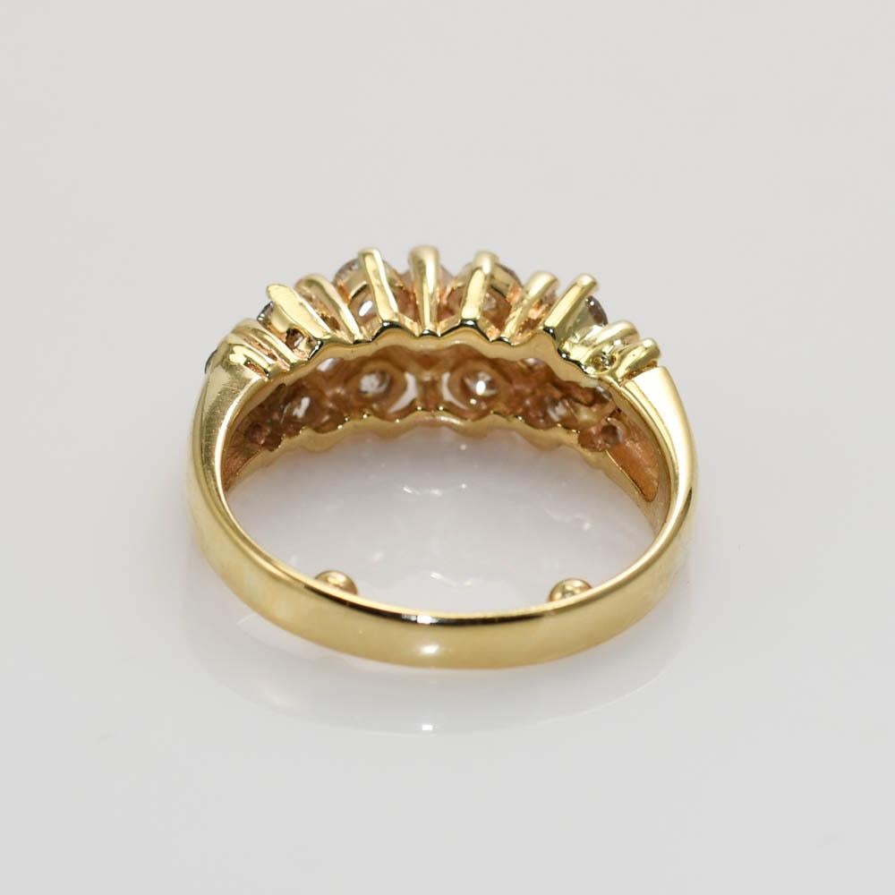 14K Yellow Gold Diamond Cocktail Ring, 1.50tdw, 4.8g For Sale 2