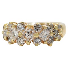 14K Yellow Gold Diamond Cocktail Ring, 1.50tdw, 4.8g