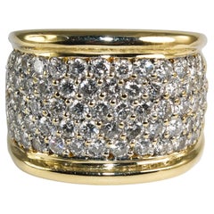 Anello Cocktail con diamanti in oro giallo 14K 2,25ct