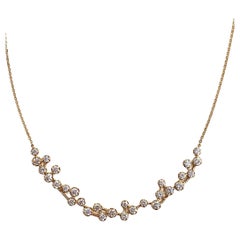 Collier Constellation en or jaune 14K avec diamants