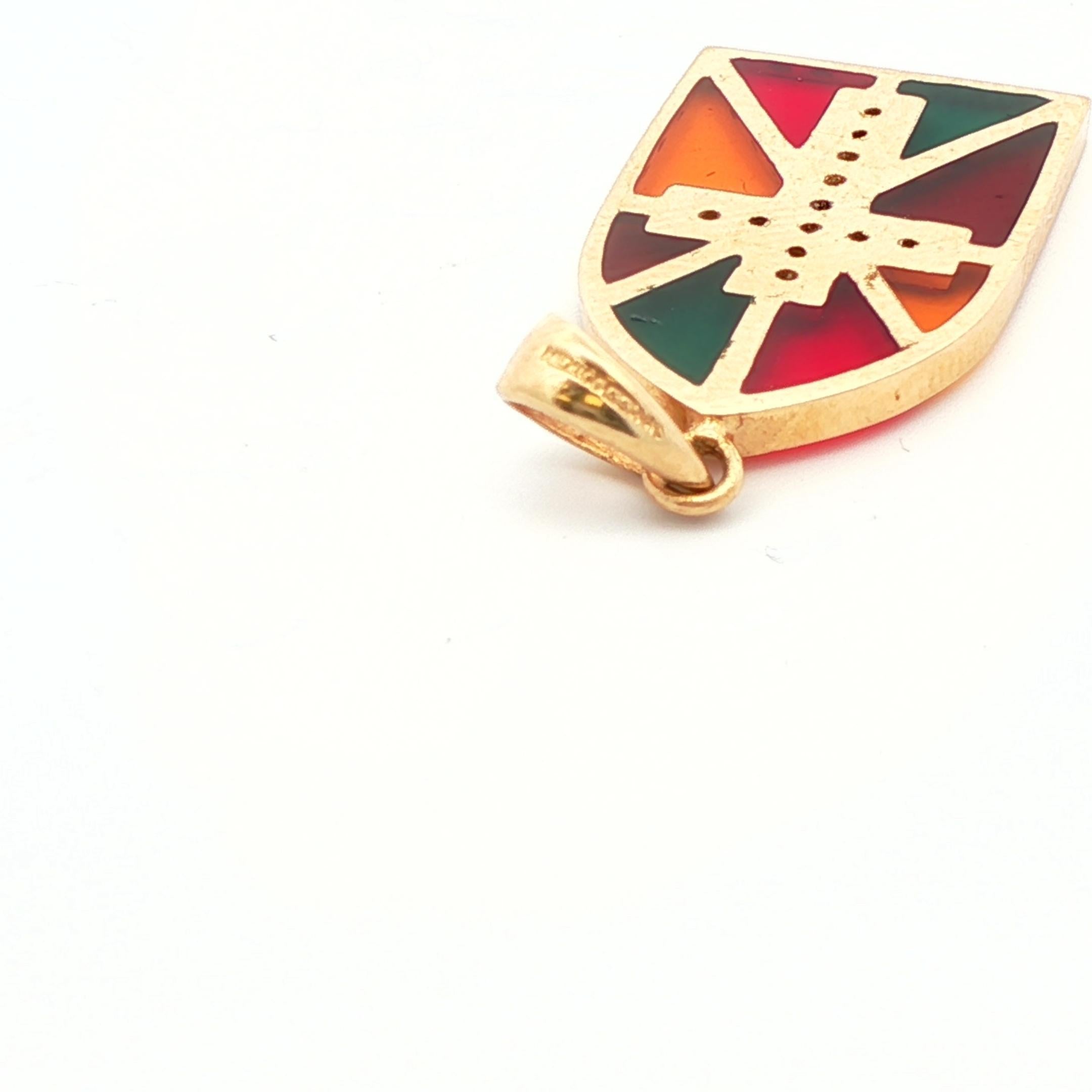 14k Gelbgold & Diamant Kreuz-Anhänger im Angebot 3