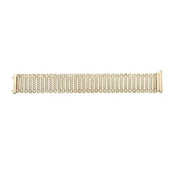 14 Karat Yellow Gold Diamond Cut Bar Link Panther Bracelet