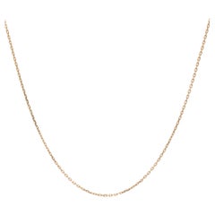 14K Yellow Gold Diamond Cut Chain Necklace