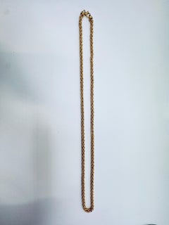 14K Yellow Gold Diamond-Cut Wheat Chain Necklace