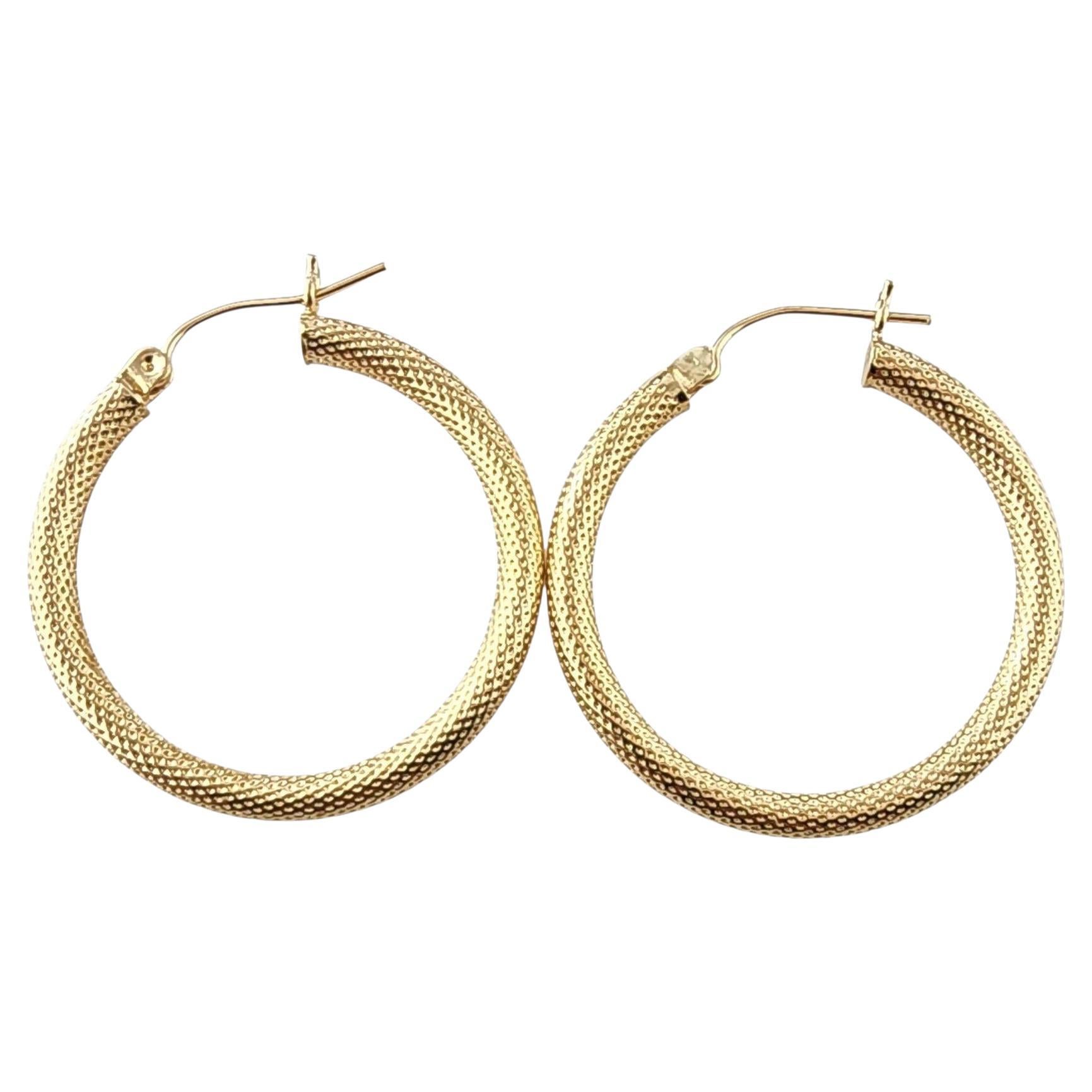 Boucles d'oreilles en or jaune 14k à motif de blé taillé en diamant #23095