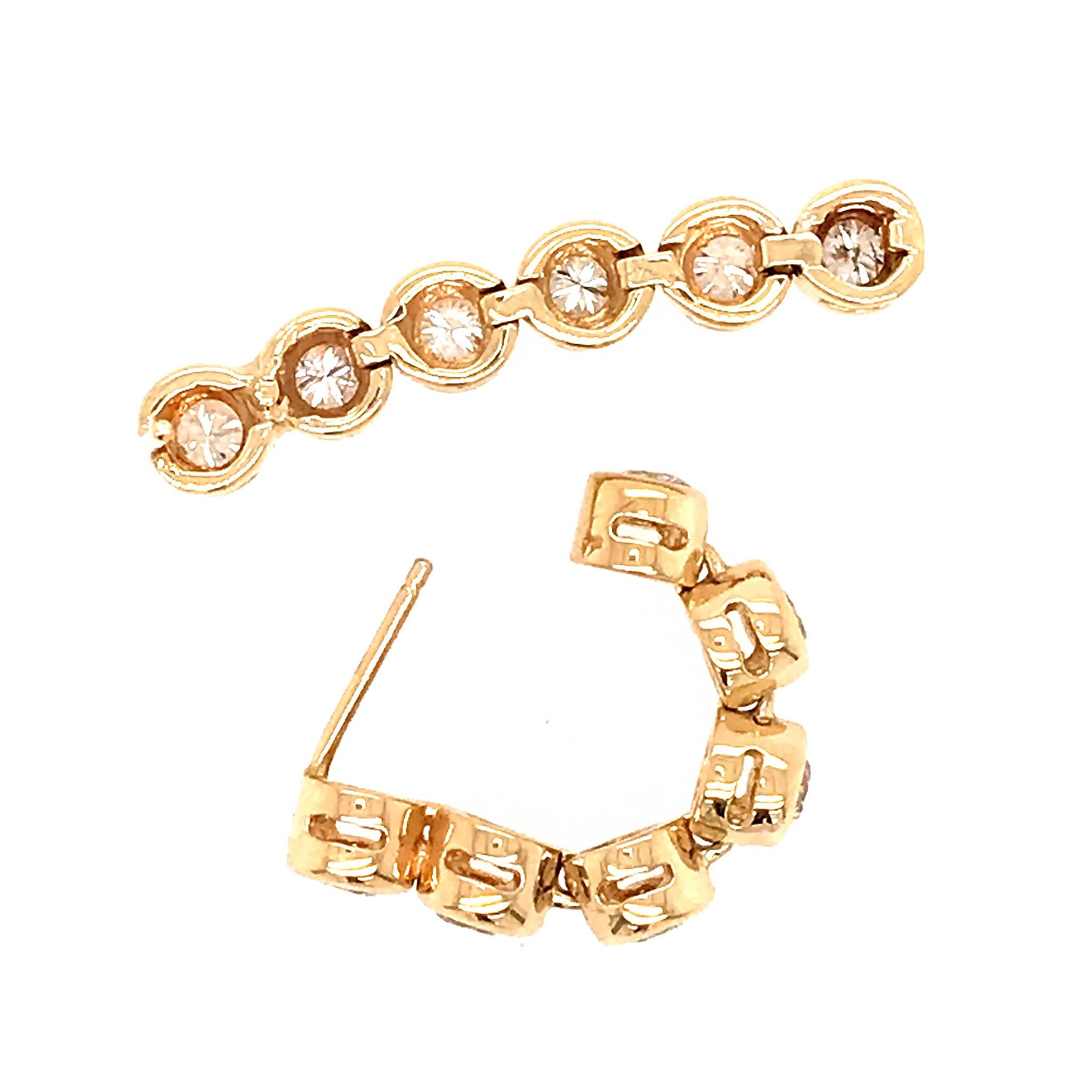 14k Yellow Gold
Diamond: 1.20 ct twd
Earrings Length: 1 inch