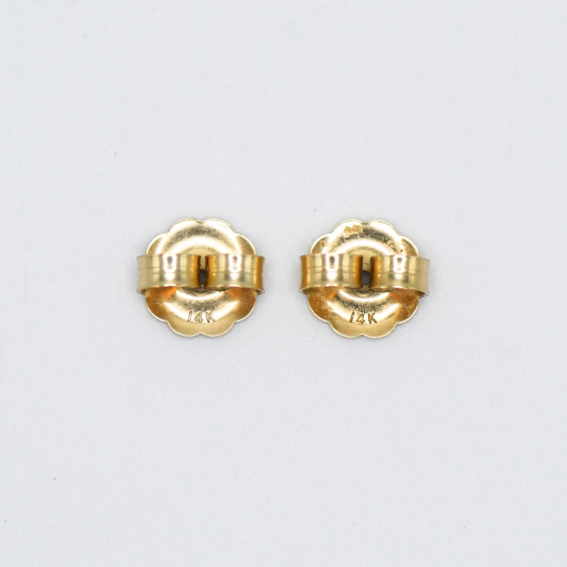 Boucles d'oreilles pendantes en or jaune 14K avec diamant, 1.00tdw, 5.6g Excellent état - En vente à Laguna Beach, CA