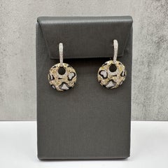 14k Yellow Gold Diamond Dangle Earrings 1.0CT
