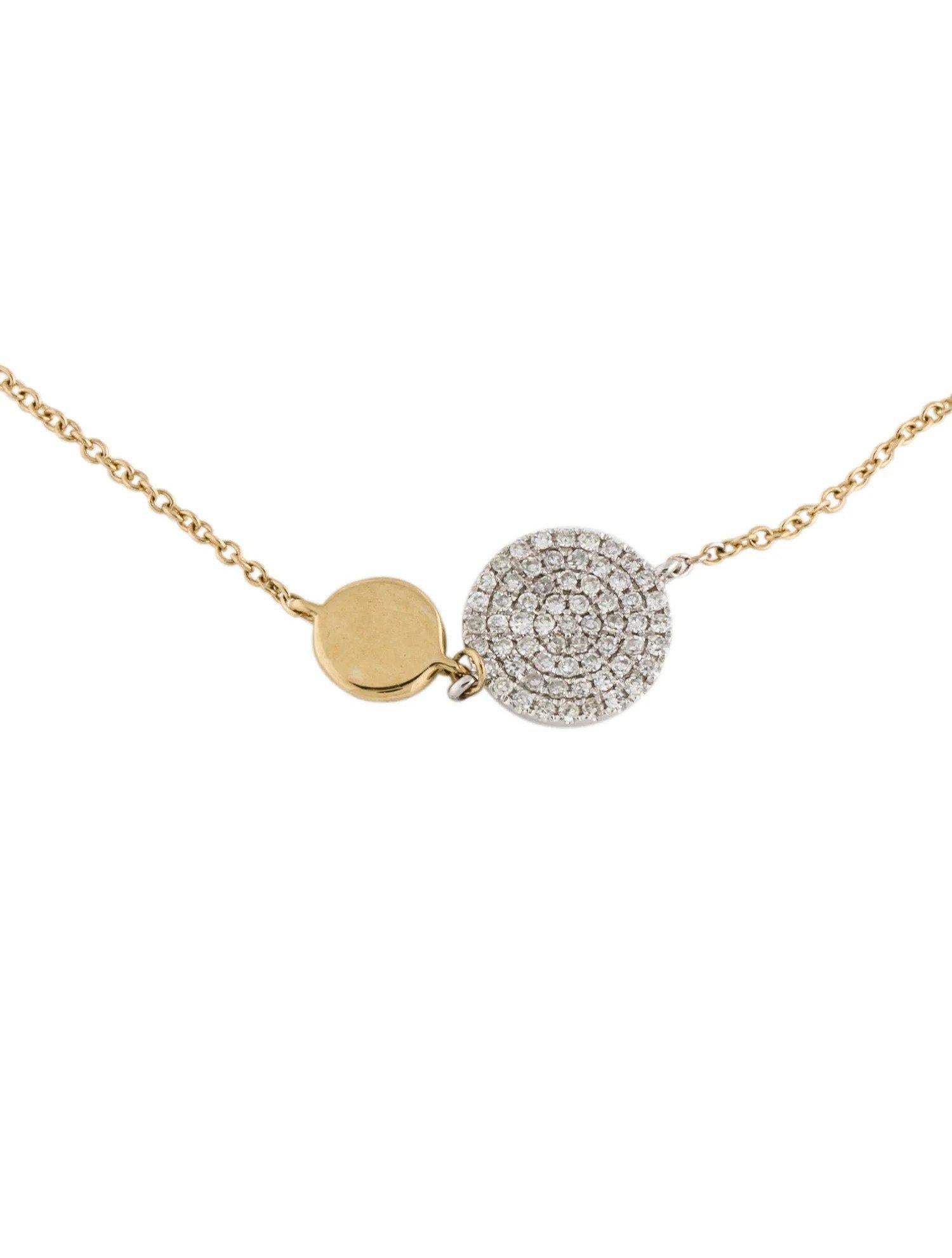 14K Gelbgold Diamant-Scheibenkette-Armband für sie (Zeitgenössisch) im Angebot