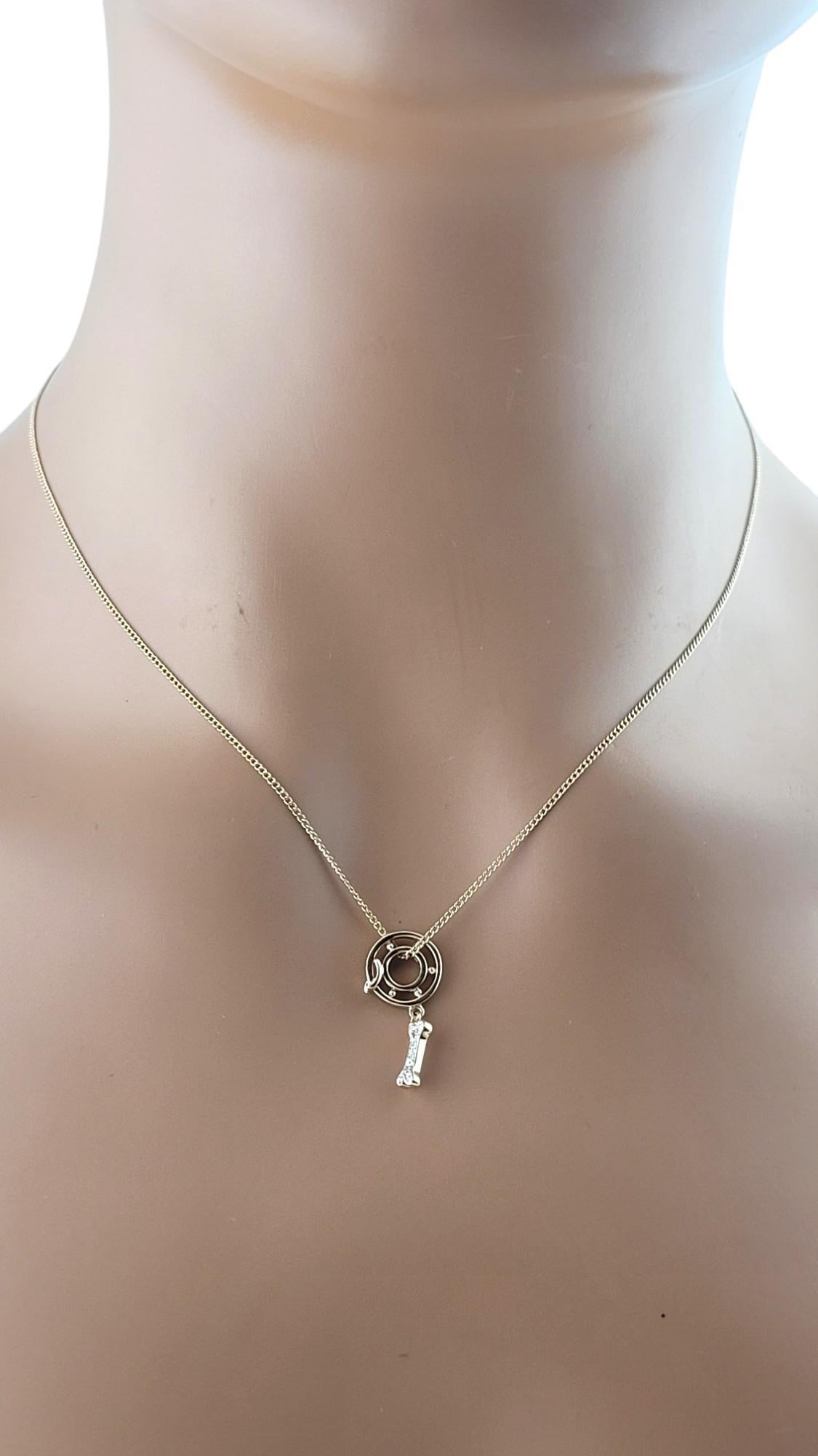 14K Yellow Gold Diamond Dog Collar Charm #18091 For Sale 3