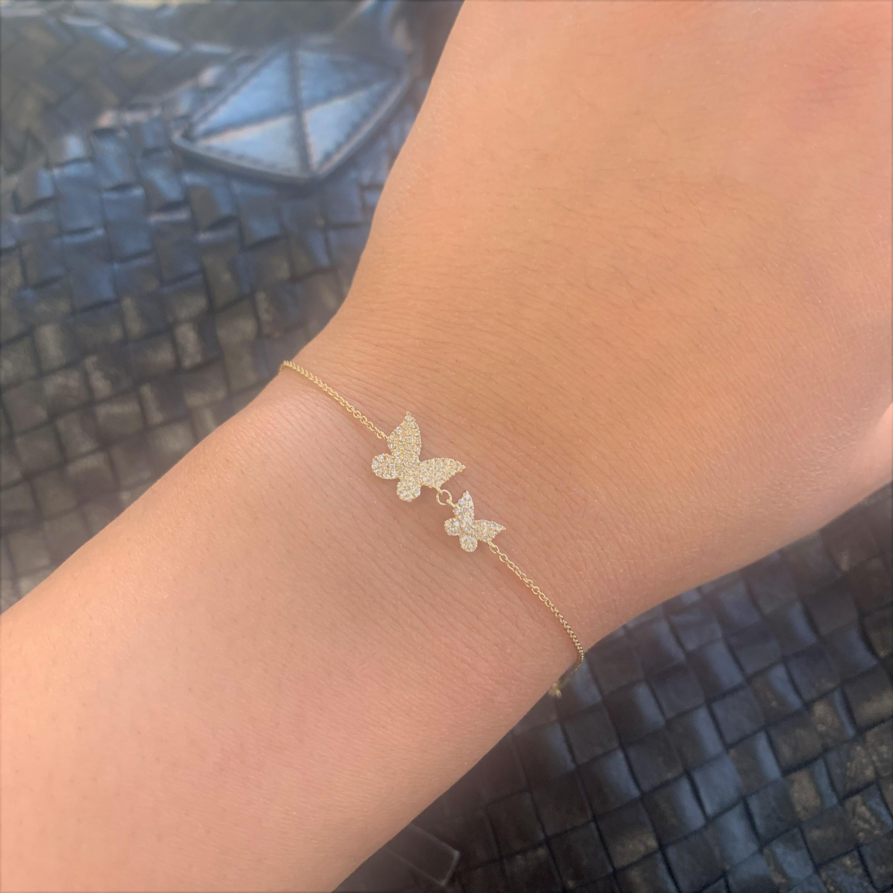 diamond butterfly bracelet