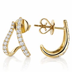 Orecchini a goccia con diamanti in oro giallo 14K