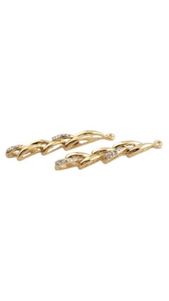 14K Yellow Gold Diamond Earring Enhancers #16252