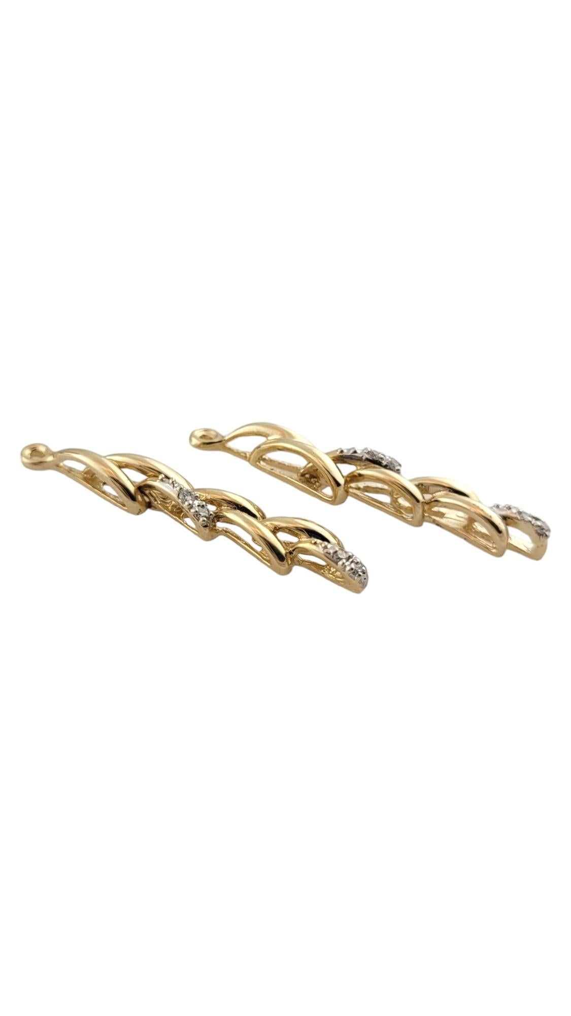 Brilliant Cut 14K Yellow Gold Diamond Earring Enhancers #16252 For Sale