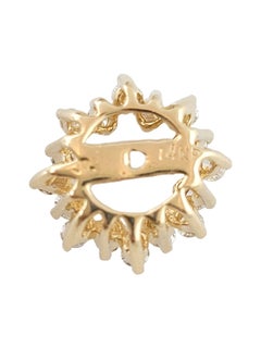14k Yellow Gold Diamond Earring Jackets