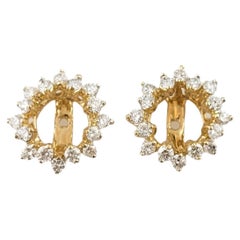 Giacche con orecchini di diamanti in oro giallo 14k