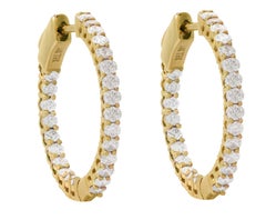 14K Yellow Gold Diamond Earrings