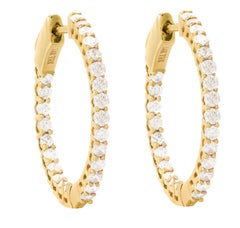 14K Yellow Gold Diamond Earrings