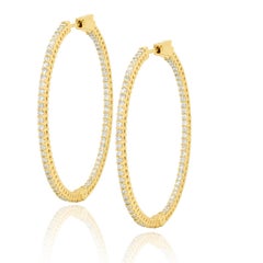 14K Yellow Gold Diamond Earrings