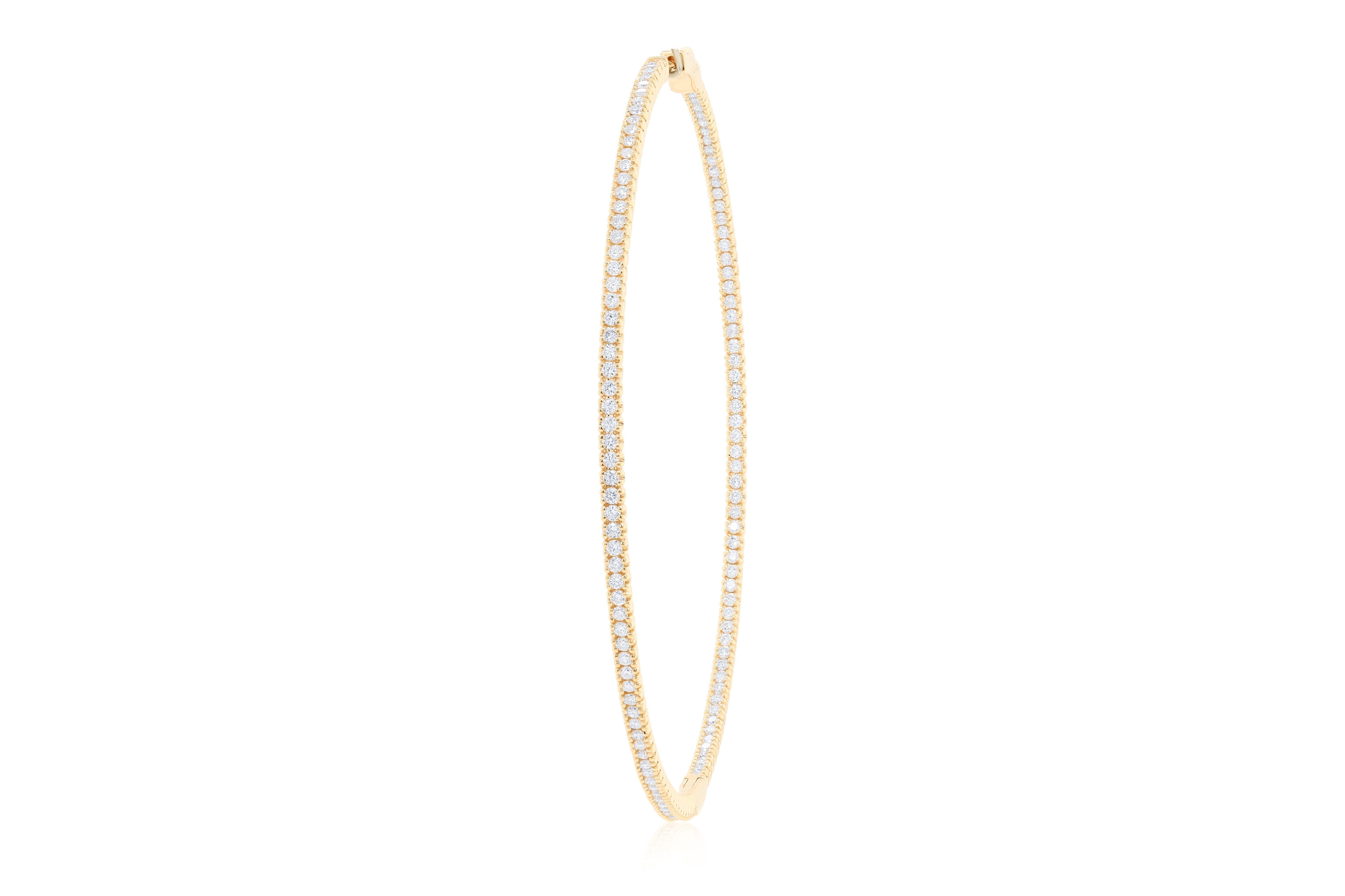 Donna Orecchini con diamanti in oro giallo 14K in vendita