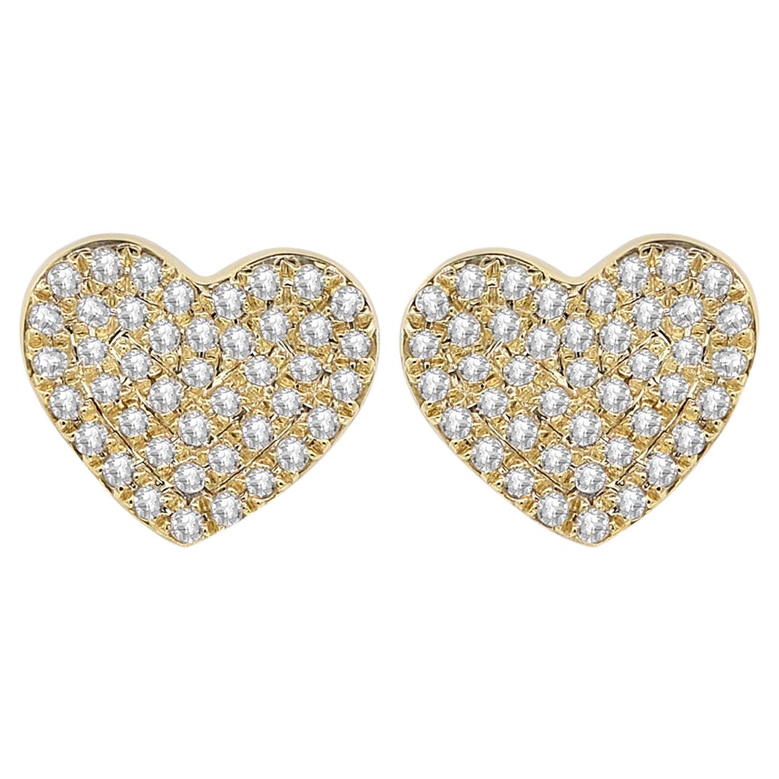 Orecchini con diamanti in oro giallo 14K