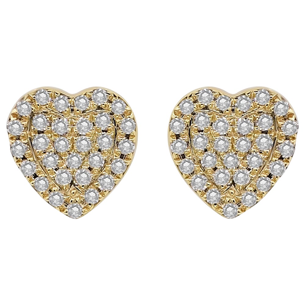 Orecchini con diamanti in oro giallo 14K