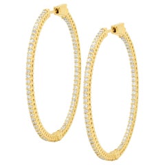 14K Yellow Gold Diamond Earrings