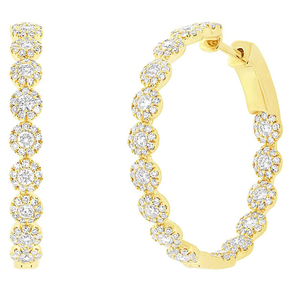 Ohrringe aus 18 Karat Gelbgold mit Diamanten