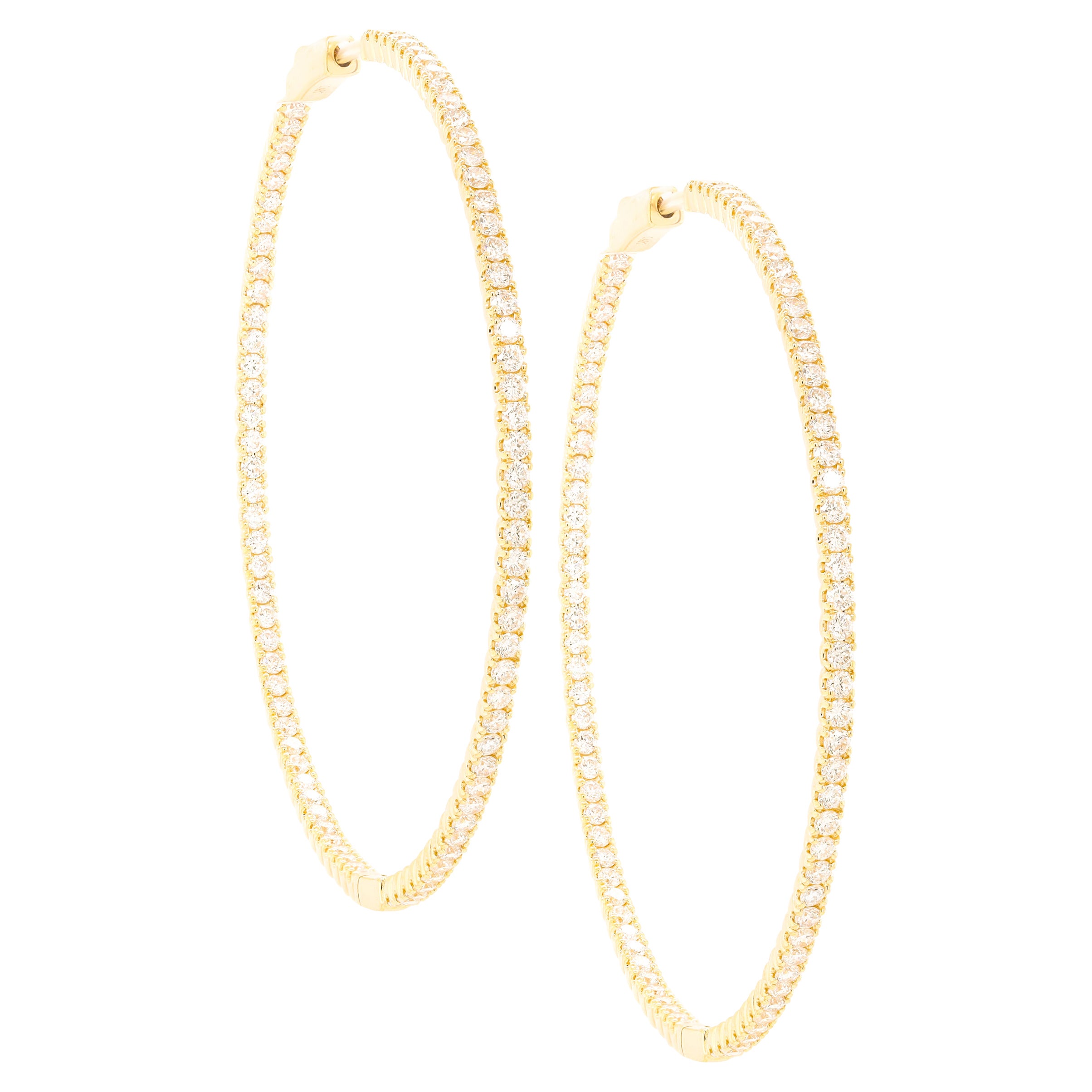 Orecchini con diamanti in oro giallo 14K