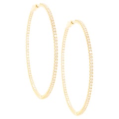 Pendientes de diamantes de oro amarillo de 14 quilates