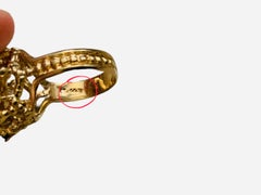 14k Yellow Gold Diamond, Emeralds And Sapphires Cocktail Ring