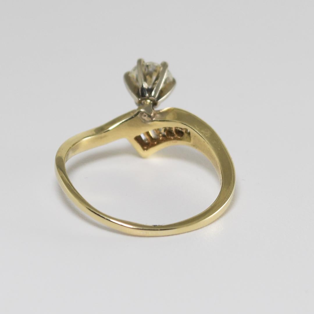 14K Yellow Gold Diamond Engagement Ring Set 1.00ct In Excellent Condition For Sale In Laguna Beach, CA
