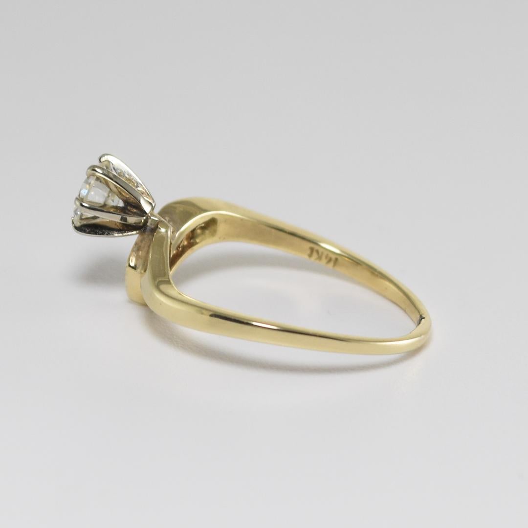 Women's or Men's 14K Yellow Gold Diamond Engagement Ring Set 1.00ct For Sale