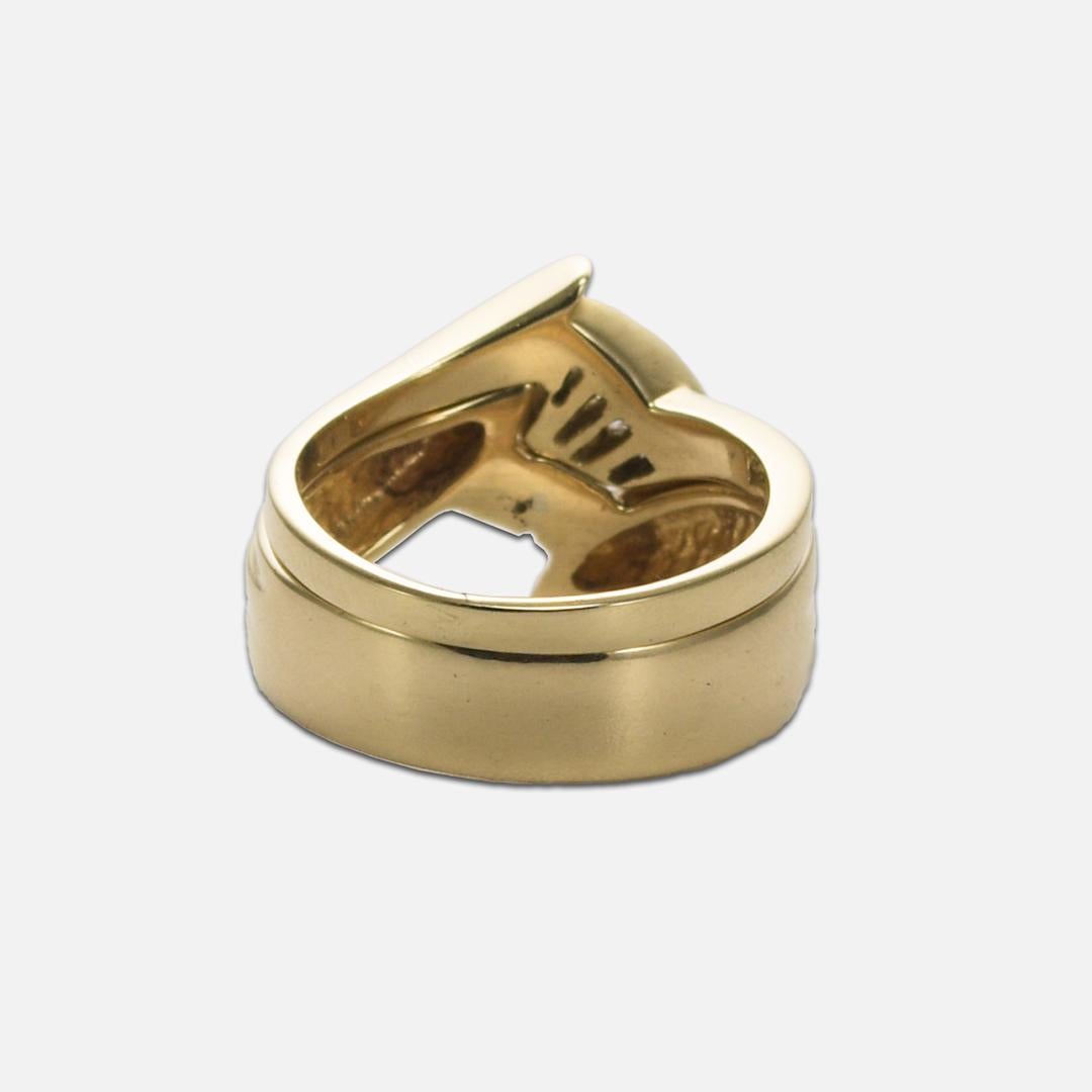14K Yellow Gold Diamond Engagement/Wedding Ring Set 0.90ct In Excellent Condition For Sale In Laguna Beach, CA