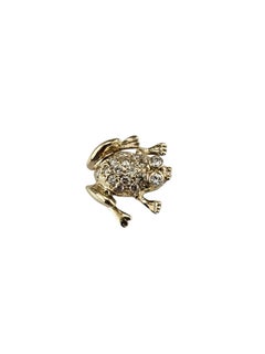 14K Yellow Gold Diamond Frog Pendant/Charm #25152