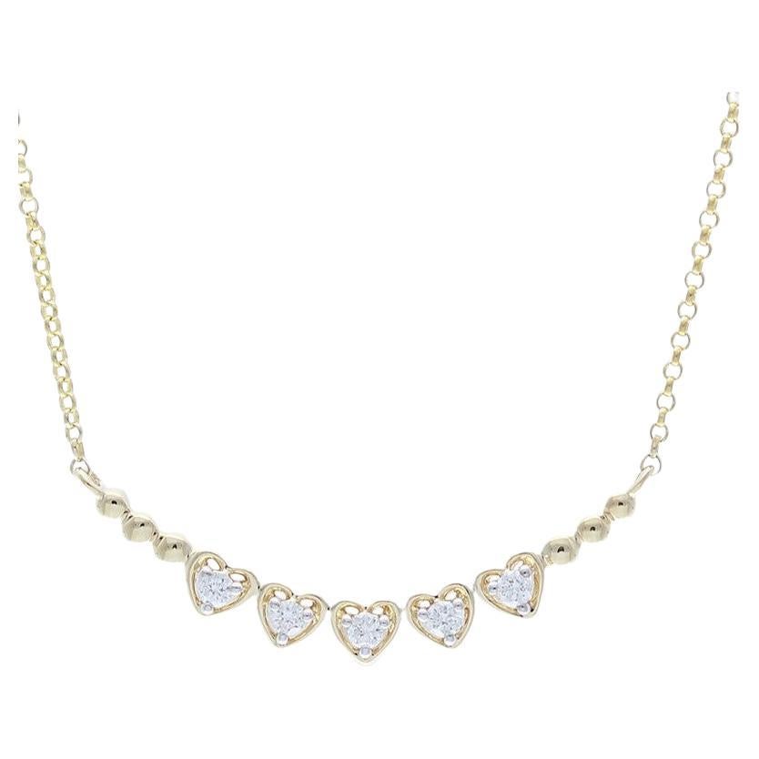 14K Yellow Gold & Diamond Gazebo Collection Necklace (0.11 Ctw)