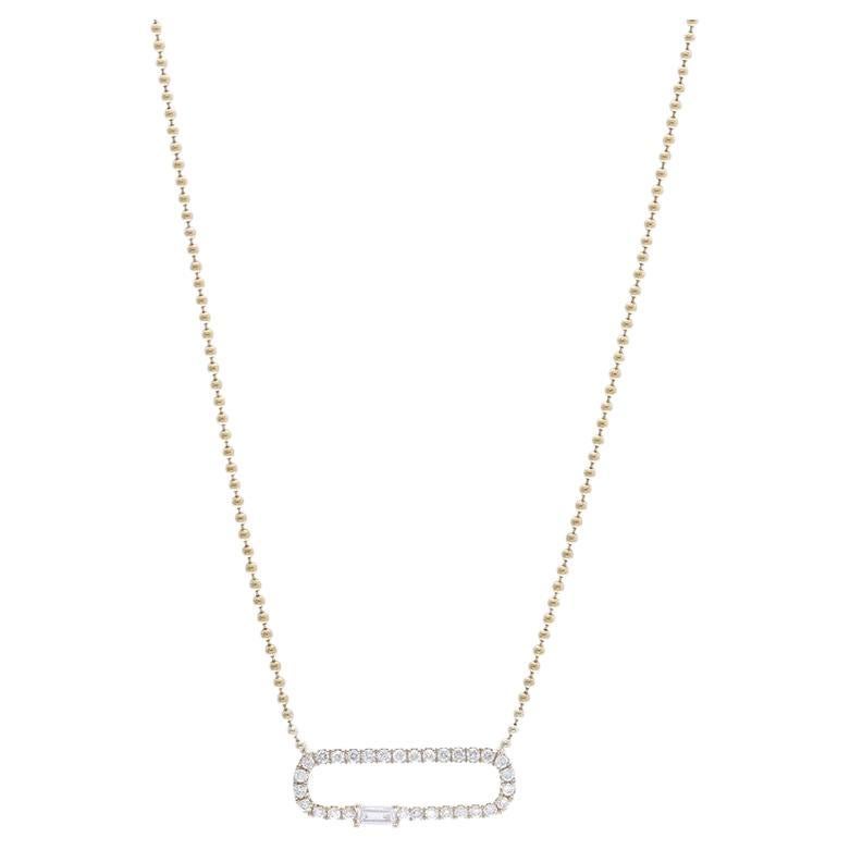 14K Yellow Gold & Diamond Gazebo Collection Necklace (0.28 Ctw) For Sale
