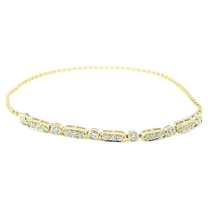 14K Yellow Gold & Diamond Gazebo Fancy Collection Bracelet (0.41 Ct) For Sale