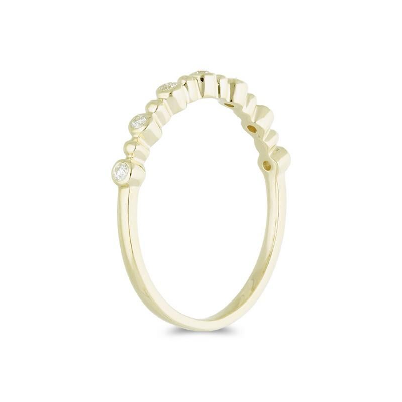 Modern 14K Yellow Gold & Diamond Gazebo Fancy Collection Ring (0.09 Ct) For Sale