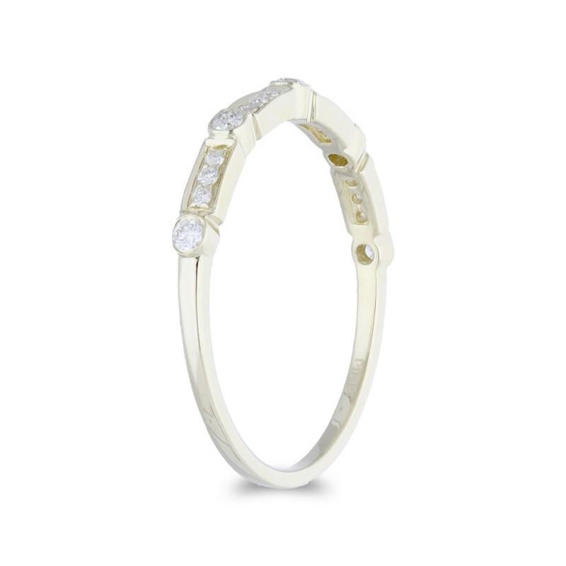 Modern 14K Yellow Gold & Diamond Gazebo Fancy Collection Ring (0.15 Ct) For Sale