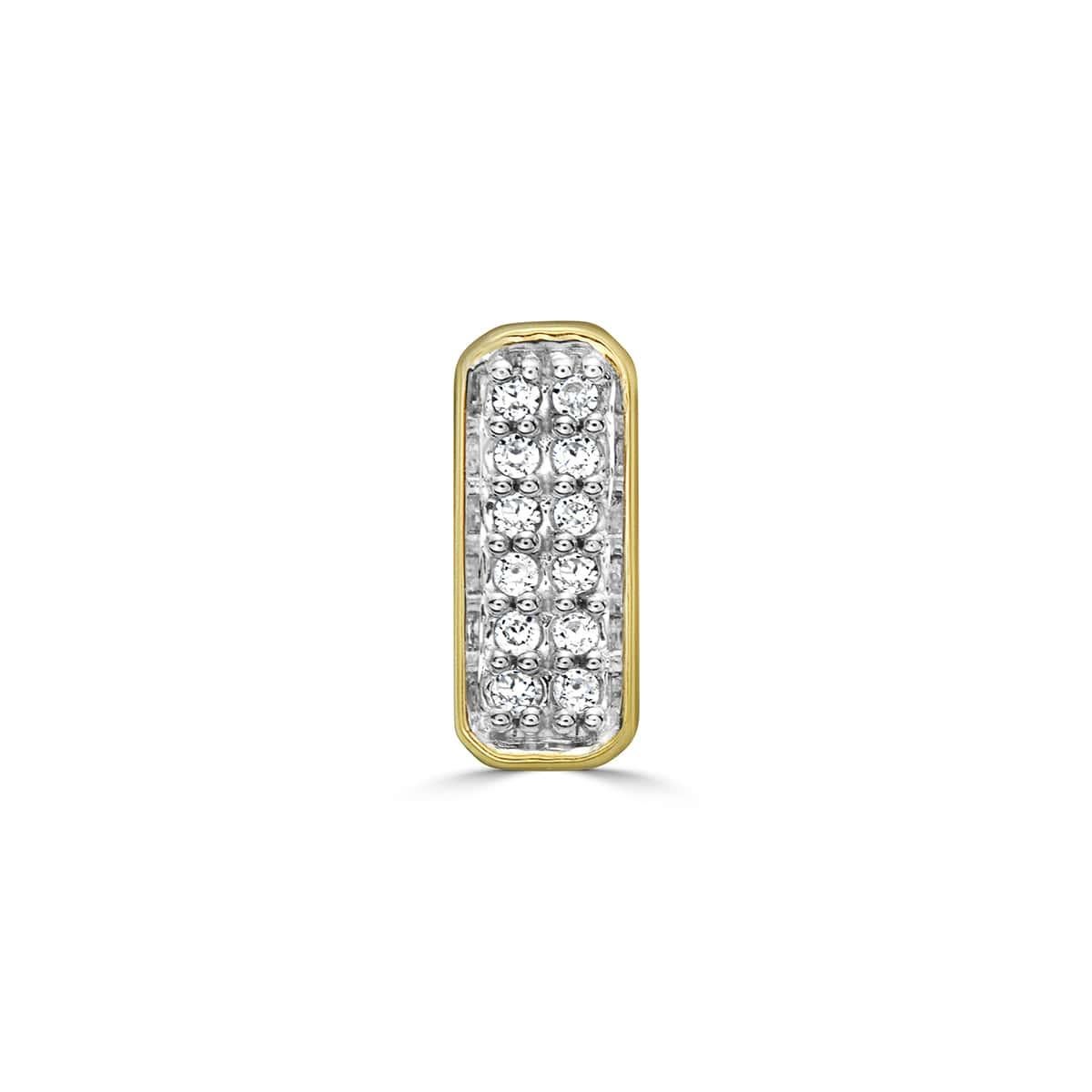 14K Yellow Gold Diamond Geometric Detachable Earrings For Sale 3