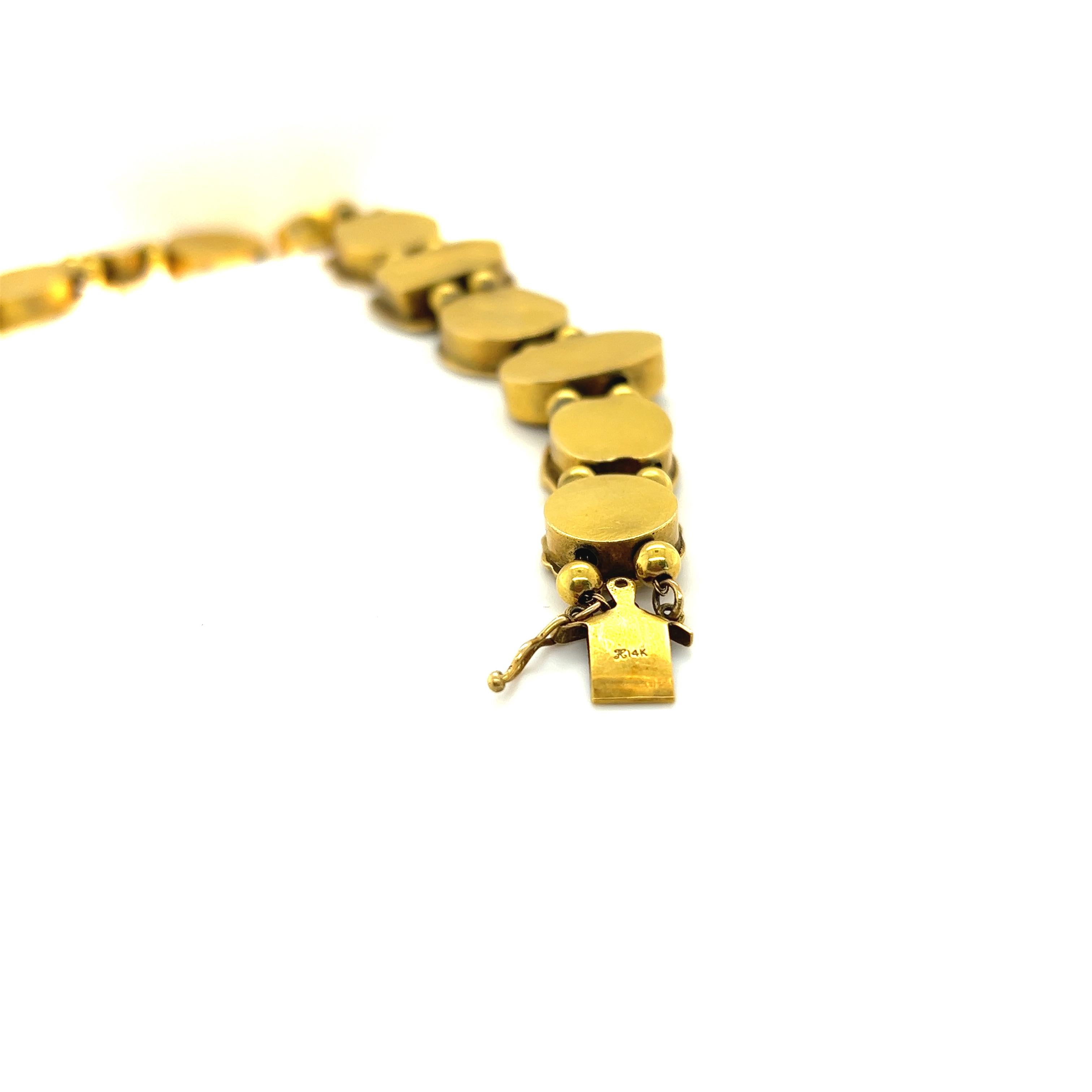 Slide-Armband aus 14 Karat Gelbgold mit Diamanten der Göttin 1