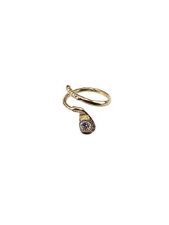 14K Yellow Gold Diamond Gold Club Ring Size 4 #24393