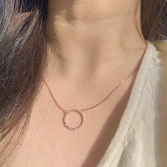 Diamond Halo Pendant Necklace in 14K Yellow Gold
