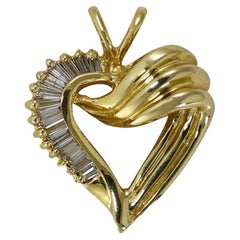 Colgante Corazón Diamante Oro Amarillo 14K 0,35ct