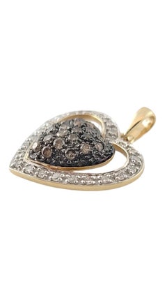 14K Yellow Gold Diamond Heart Pendant #16412