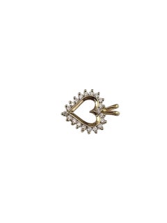 14K Yellow Gold Diamond Heart Pendant #24463