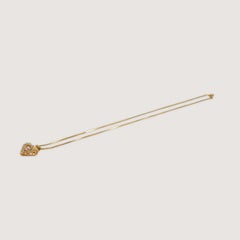 14K Yellow Gold Diamond Heart Pendant Necklace 1.00 tdw